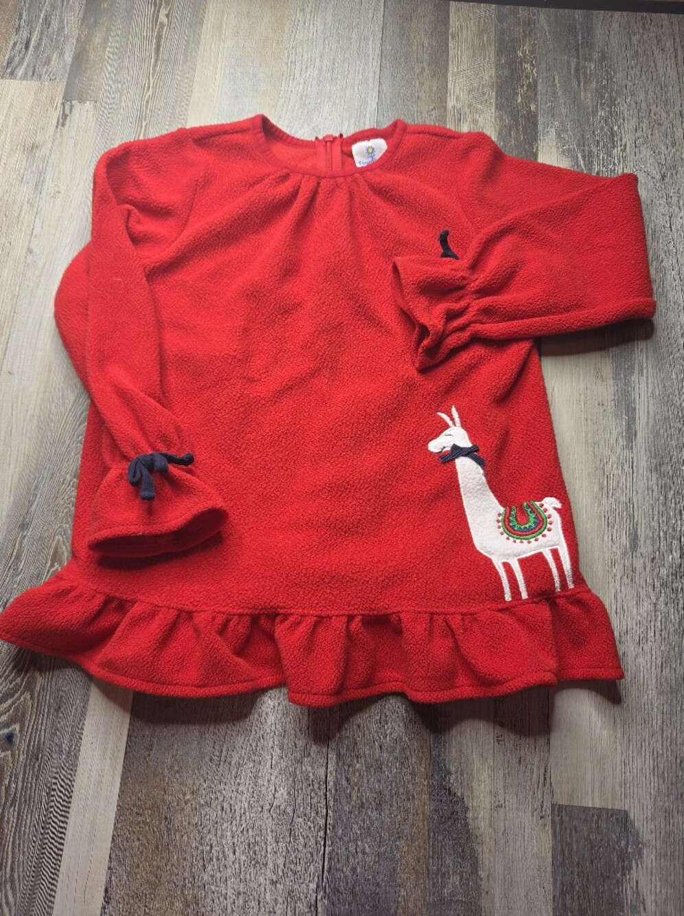 Florance Eiseman Size 5 Girls Fleece Top Llama